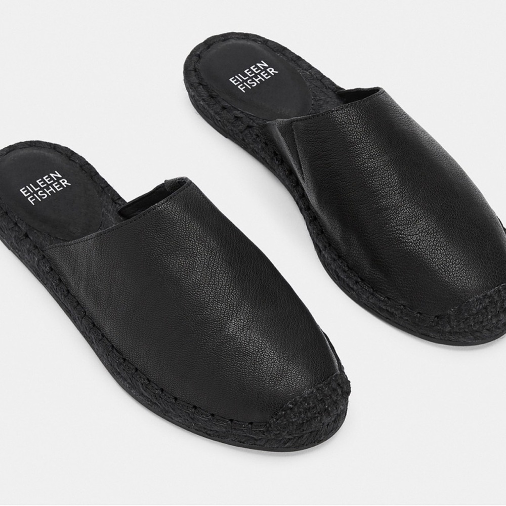 Eileen Fisher “Kai” Leather Slides